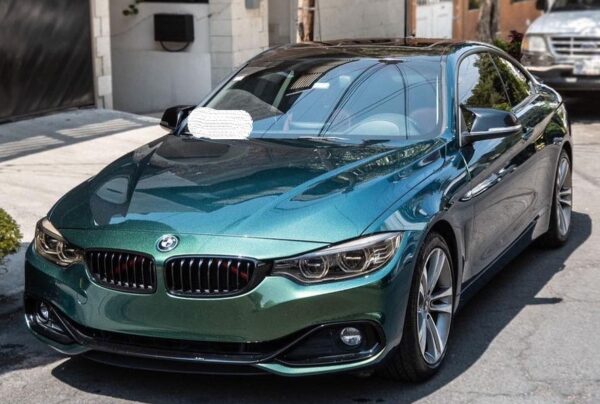 UPPF Gloss Gold & Green installed on a BMW
