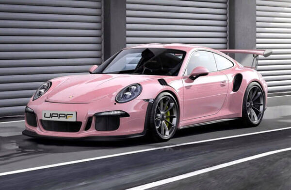 Peppa Pink UPPF installed on a Porsche