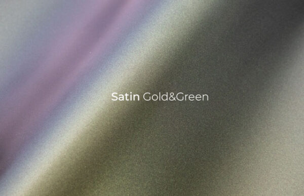 UPPF Satin Gold & Green Film Swatch