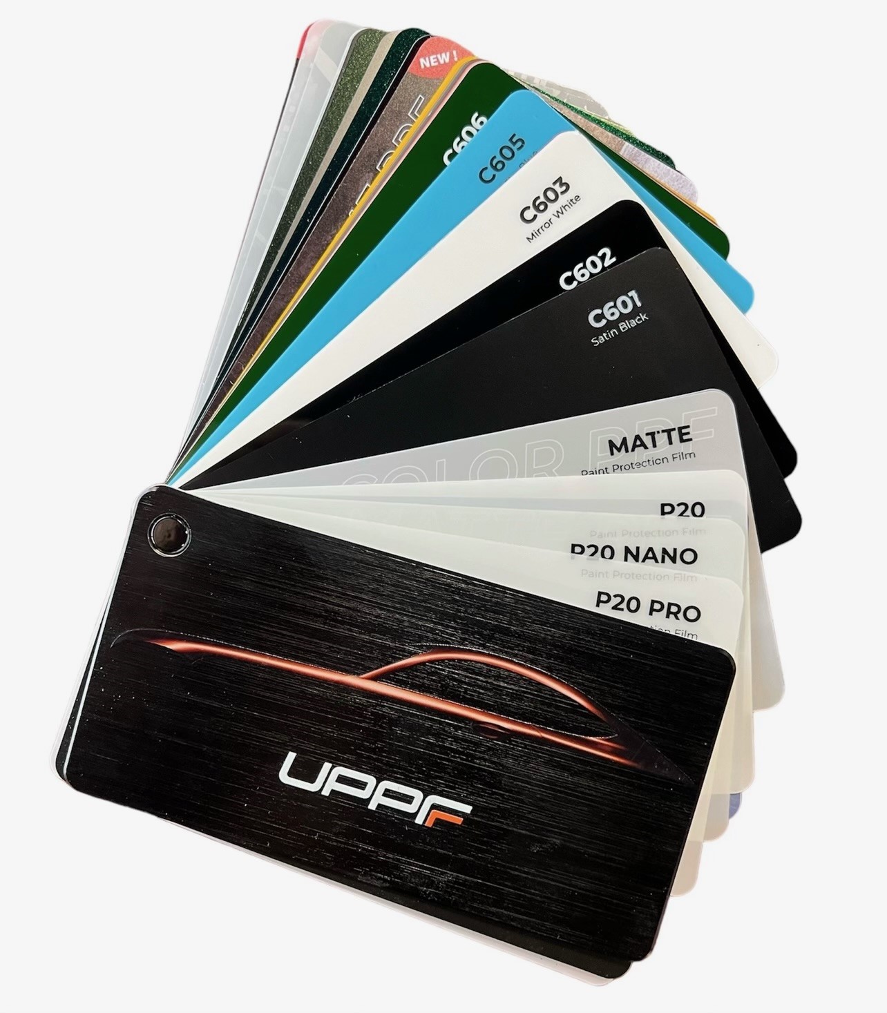 UPPF Paint Protection Film Fan Deck Swatch Book